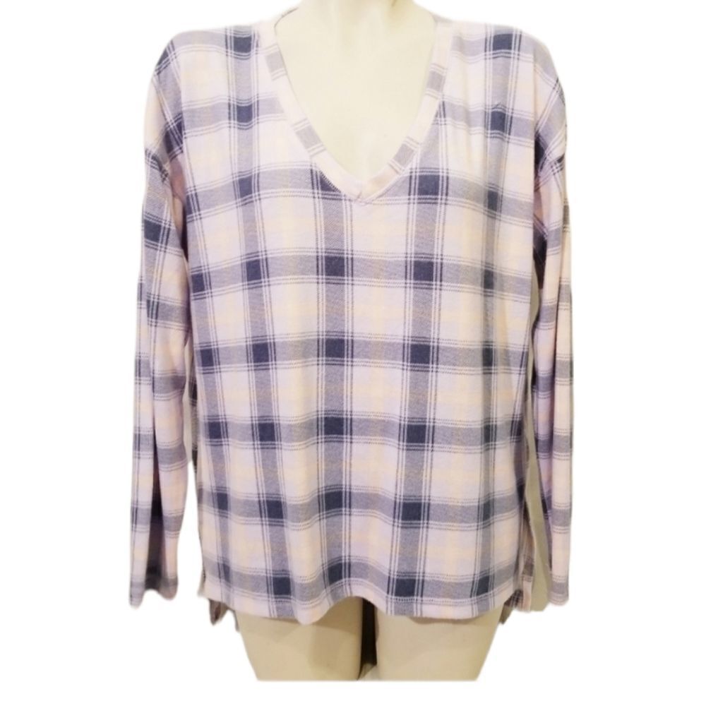 Free Press Plaid Soft‎ Oversize Shirt Sz M